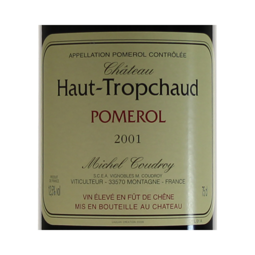 PomerolChateauHaut Tropchaudetiquette