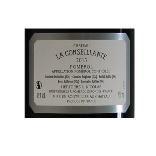 PomerolChateauLaConseillanteetiquettedos